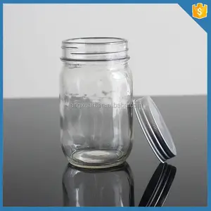 LANGXU 300ml小型透明メイソンジャーバルク、アルミ蓋付きミニ食品容器ガラス瓶
