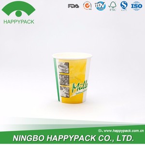 Cốc Giấy Cà Phê Nóng <span class=keywords><strong>7Oz</strong></span> Với Tay Cầm Mẫu Miễn Phí HAPPYPACK Màu Tùy Chỉnh Bán Buôn Dùng Một Lần Holiday Single Wall PE/PLA - Product Image 5