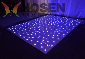 Bintang menyala lantai dansa starlit led colorful/RGB 3in1 warna DIPIMPIN Lantai Dansa Starlit
