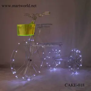 2022新款灰姑娘自行车丙烯酸生日蛋糕立蛋糕和婚礼装饰批发蛋糕装饰供应商蛋糕-018
