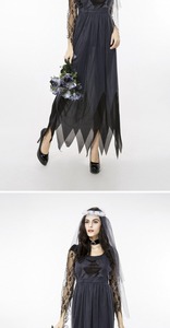 Onen Fantôme Mariée Morte Zombie Sorcière Princesse Fantaisie Robe Halloween Costume - Product Image 6
