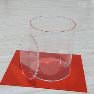 Su ordine di alta qualità trasparente grande diametro del tubo acrilico con tappi - Product Image 1