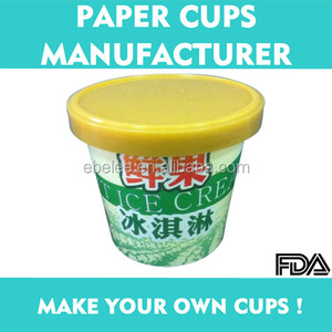 Nice customized design disposable ice cream paper cup with dome lid - Product Image 2