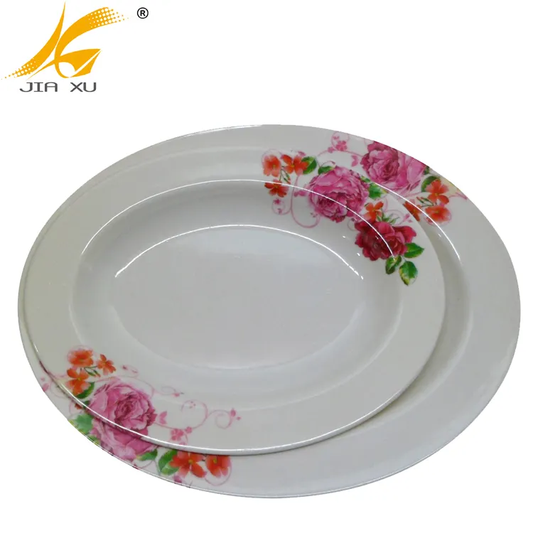 30% Melamine Tấm Hình Bầu Dục Với In Ấn Tùy Chỉnh A1 Melamine Tấm Ăn Tối