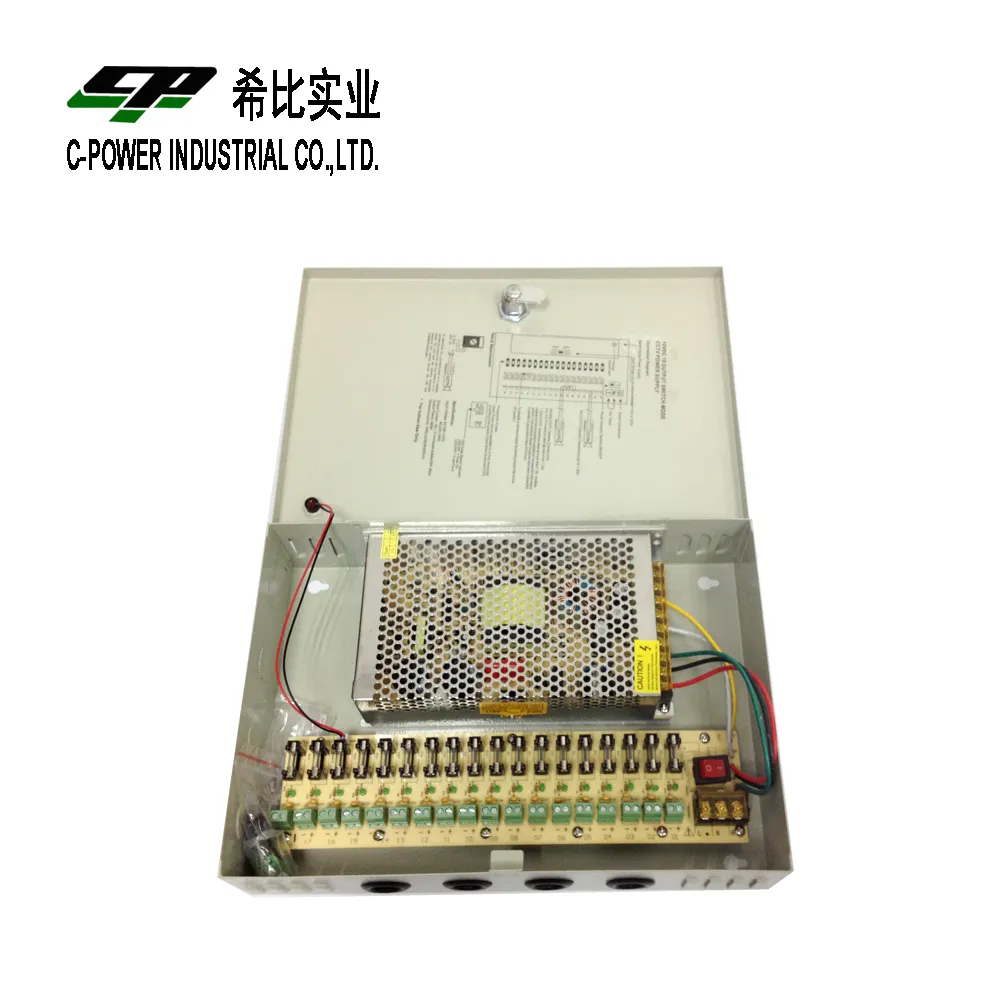 High Quality 18 Channel Power Supply Box for CCTV 12V 10A DC Power Supply