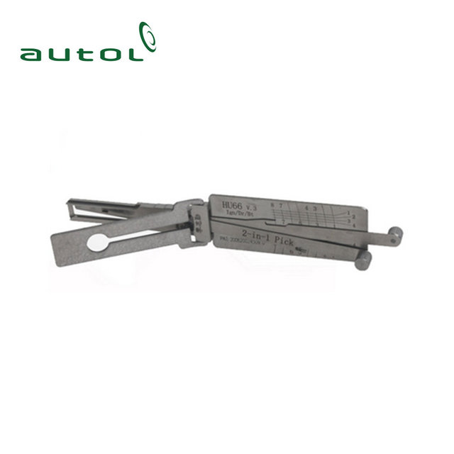 Wholesale Price 2-in-1 Genuine Auto Locksmith Tool LISHI Hu66 Decoder Supplier Lock Pick Tool
