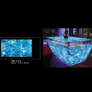 Intérieur décoration translucide semi précieux bleu agate <span class=keywords><strong>pierre</strong></span> <span class=keywords><strong>dalle</strong></span> - Product Image 5