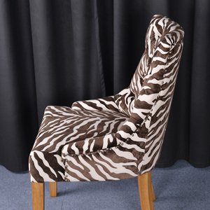 Silla <span class=keywords><strong>de</strong></span> oficina con patas <span class=keywords><strong>de</strong></span> madera, taburete a rayas <span class=keywords><strong>de</strong></span> cebra, silla <span class=keywords><strong>de</strong></span> comedor con remaches - Product Image 6