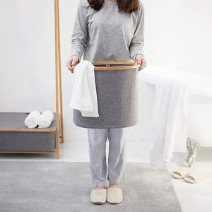 almacenamiento de casa de madera lavandería cesta de almacenamiento de <span class=keywords><strong>ropa</strong></span> de baño de la casa de los organizadores - Product Image 5