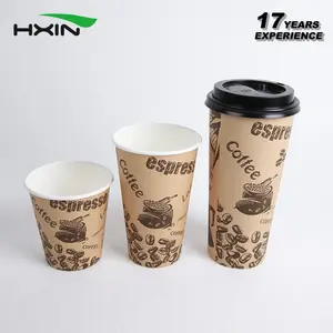 גבוהה-איכות הטובה ביותר למכור למחזור חד פעמי משקאות קפה milktea נייר לשתות כוסות הדפסת עם מכסה פלסטיק