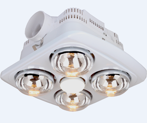 Chauffage électrique de salle de bains maître/lampe à infrarouge, 3 en 1, LSA 0809, blanc ou argent - Product Image 1