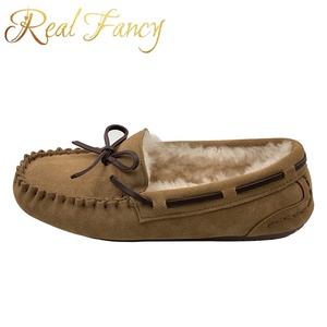 Di modo Della Mucca di Inverno In Pelle Scamosciata <span class=keywords><strong>Mocassini</strong></span> Donne Piane Fannullone <span class=keywords><strong>Scarpe</strong></span> - Product Image 3