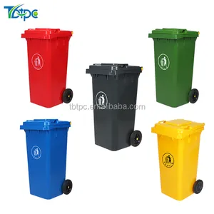 120LT kare açık çöp konteyneri satılık hdpe sokak geri dönüşüm toz kutusu kapaklı