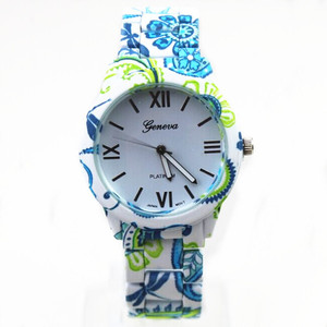 ใหม่แฟชั่นดอกไม้ดอกกุหลาบนาฬิกาสร้อยข้อมือนาฬิกาผู้หญิงแต่งตัวควอตซ์นาฬิกาข้อมือ - Product Image 6