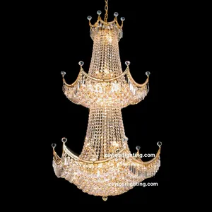 Large French Empire Crystal Chandelier for Hotel Lobby Entryway Foyer
