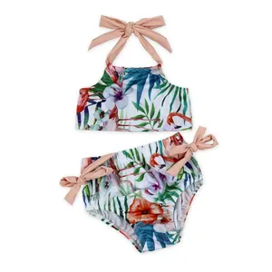 Ucuz toptan iki parçalı bebek polyester bikini mayo