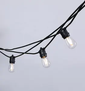 Festoon-Cadena de iluminación exterior para exteriores, 50m, 100m, 240v, 15m, 25m, 30m, 40m