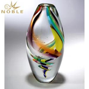 2019 Noble Custom Liuli kleurrijke crystal glas awards trofeeën souvenir kristallen trofee