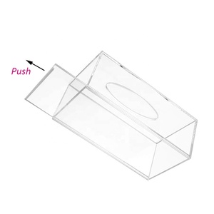 Di Lusso su misura Acrilico Coperchio Della Scatola Del Tessuto di Carta Ristorante Tovagliolo Di Carta del Viso Scatola di Acrilico Napkin Holder Per La Vendita - Product Image 4