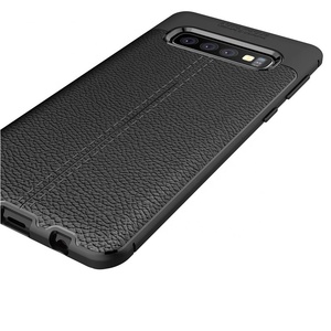 Funda trasera de silicona con patrón de cuero Litchi, personalizada, para <span class=keywords><strong>Samsung</strong></span> <span class=keywords><strong>Galaxy</strong></span> <span class=keywords><strong>S10</strong></span> Plus - Product Image 5
