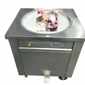 Di alta qualità compressore di refrigerazione 45 centimetri piatto freddo fry ice pan macchina per il gelato