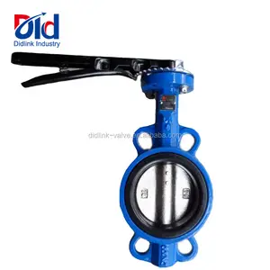Gost Standard GG25 Soft Seal Wafer Type Casting Worm Gear Cast Iron Butterfly Valves