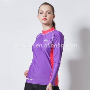 Adult Aqua Blue Swimming Rash Guard For Girls - Product Image 3