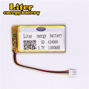 Socket 2.5-3 P hot sale lithium 3.7 V 454060 1500 mah Polymer battery lipo rechargeable - Product Image 1