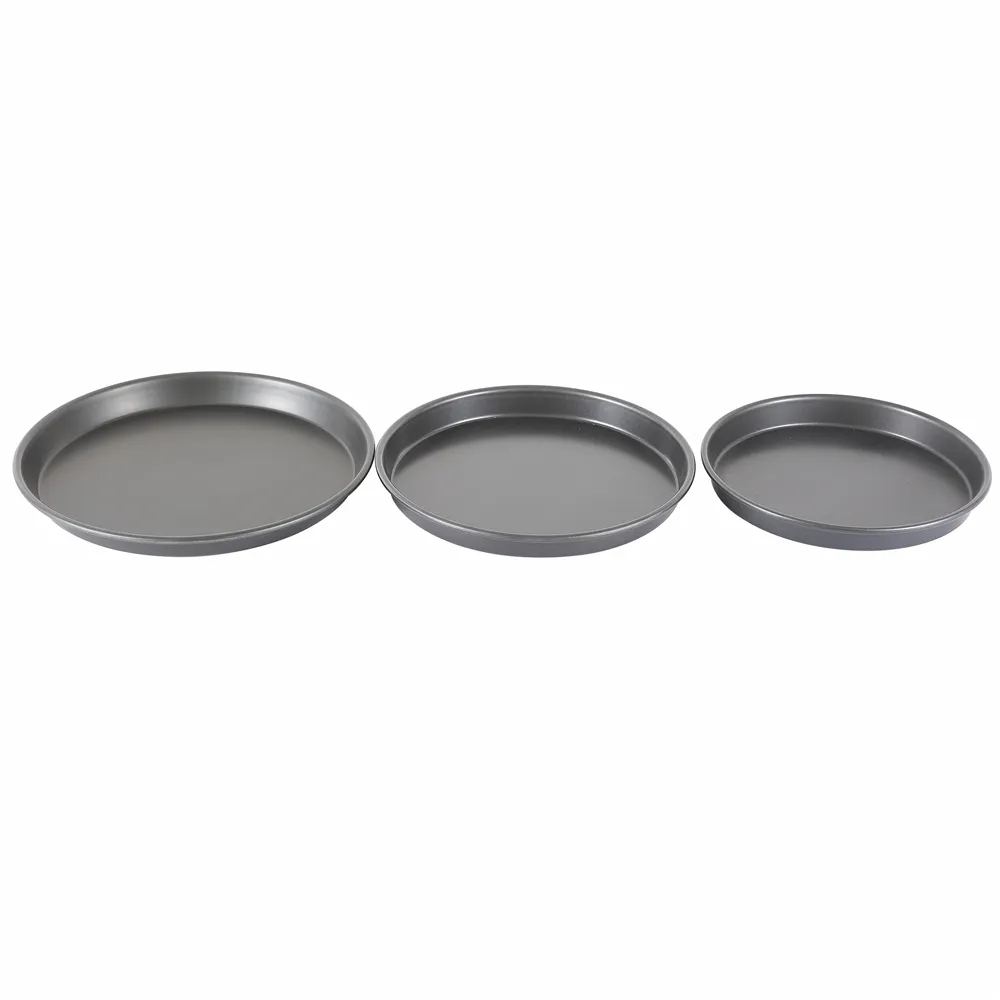 Fornitore cinese rotondo teglia per Pizza da 12 pollici antiaderente piatto profondo teglia per Pizza teglia da forno in alluminio Set Bakeware