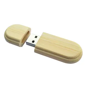批发优质促销礼品 USB 棒木盒自定义标志婚礼木材闪存驱动器 usb 2.0