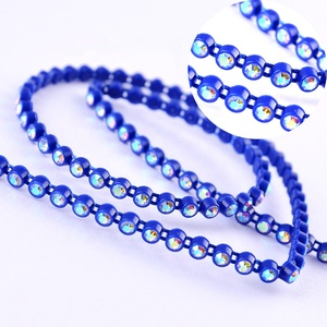 Cadena de piedra de hilo bordado de poliéster Tornasol de <span class=keywords><strong>Cristal</strong></span> de calidad fina - Product Image 6