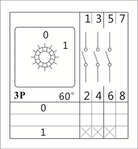 Casnen LW26-25 0-1 3P CE zertifikat manuelle umschalter