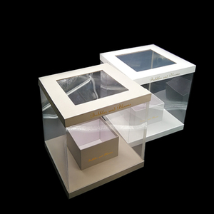 Bán Buôn Thiết Kế Mới Rõ Ràng Nhựa Vuông <span class=keywords><strong>PVC</strong></span> Trong Suốt Hoa Đóng Gói Bouquet Florist Hộp Quà Tặng - Product Image 1