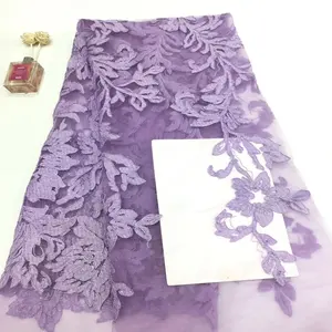 Laço de tecido bordado de tule para casamento, multi colorido