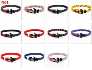 कस्टम लोगो सस्ते एंकर समुद्री रस्सी नायलॉन mens स्टेनलेस स्टील लंगर कंगन काले - Product Image 6