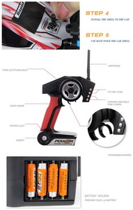 SUV all'Ingrosso Rosso e Blu Radiocomandato 2.4G Scala 1:18 Giocattolo da Corsa a <span class=keywords><strong>Nitro</strong></span> per Bambini - Product Image 5