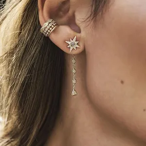 Promotion : Meilleures ventes de bijoux de mode pour femmes – Manchette d'<span class=keywords><strong>oreille</strong></span> sans perçage, empilable, avec zircone cubique - Product Image 1