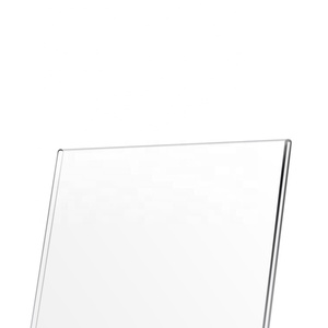 Espositore da Tavolo a L Personalizzato in Plastica con Supporto Inclinato per Cartelli in Acrilico - Product Image 5