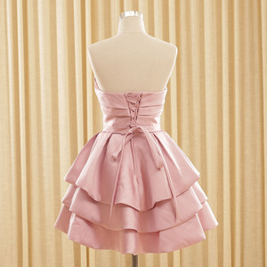 RSM66144 réel nu noeud de satin robe de retour dernière robe de <span class=keywords><strong>soirée</strong></span> de mode robe de bal courte corset - Product Image 5