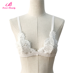 No moq blanco bustier triángulo copa no acolchado Sujetador push up sujetador sexy bralette - Product Image 2