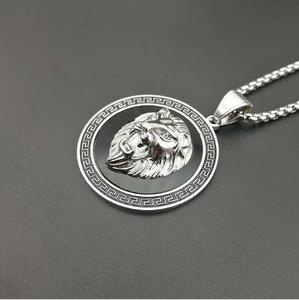 <span class=keywords><strong>Collana</strong></span> <span class=keywords><strong>con</strong></span> ciondolo testa di <span class=keywords><strong>leone</strong></span> in oro in acciaio inossidabile di nuova moda <span class=keywords><strong>con</strong></span> diamante DSP 352 - Product Image 3
