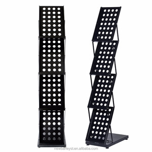 Có thể gập Pop Up 4 Túi Tạp Chí Văn Học Brochure Danh Mục Chủ Rack Đứng Với Xách Tay Nhôm Oxford Trường Hợp Đối Với Hiển Thị - Product Image 2