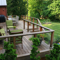 Balustrade de terrasse en acier inoxydable, garde-corps amovible pour balcon, câble de garde-corps 316 Aisi