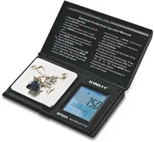 EPS05-200g Smart Pocket, Échelle De Bijoux, mini Balance numérique et Balance Numérique + LCD Rétro-Éclairage avec Touches Tactiles Contrôle