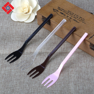 Desechable de alta calidad nuevo diseño comestible <span class=keywords><strong>Minivelo</strong></span> Slim servir ensalada de la fruta tenedor Set - Product Image 6