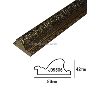 Campione gratuito di fabbrica di alta qualità ornato antico stile barocco Vintage retrò classico decorativo cornice in plastica modanatura - Product Image 3