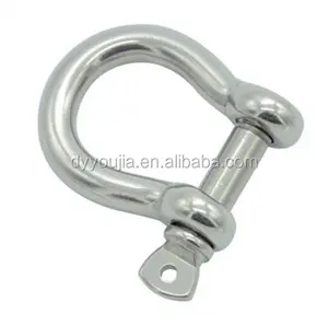 Stainless Steel mini Bow shackle D shackle for marine hardware