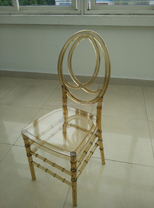 Cadeira chiavari de plástico transparente design de peça monobloc