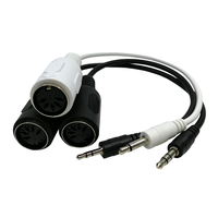 3,5mm Stereo Mini-Klinkenstecker auf MIDI Din 5-Pin Kabel, TRS Stereo Audio Adapterkabel für Keyboard Synthesizer MIDI-Controller