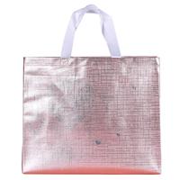 Sac de shopping personnalisé, extra large, durable, réutilisable, métallique, couleur argent ou or, non tissé, pièces